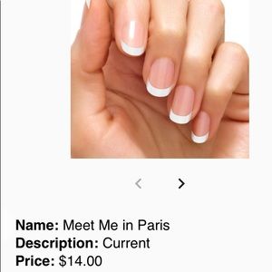 One pair of French Manicure Color Street Nails